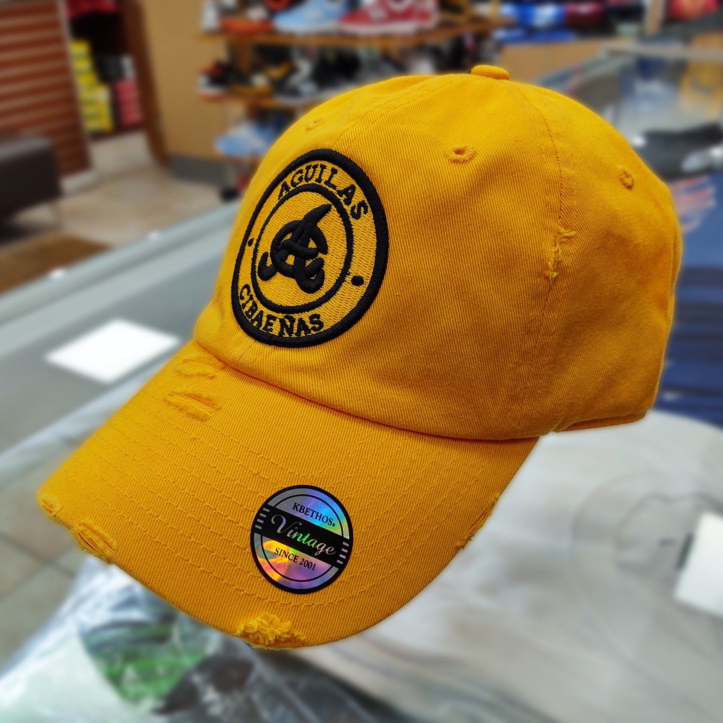 Aguilas Cibaeñas Embroidered Vintage Round-Logo Hat