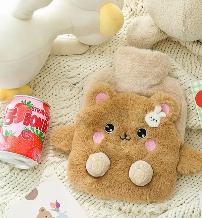 KUSHIE’s SnuggleBud Mini Warmers – 400ml Plush Hot Water Bottles for Cramps, Comfort & Self-Care