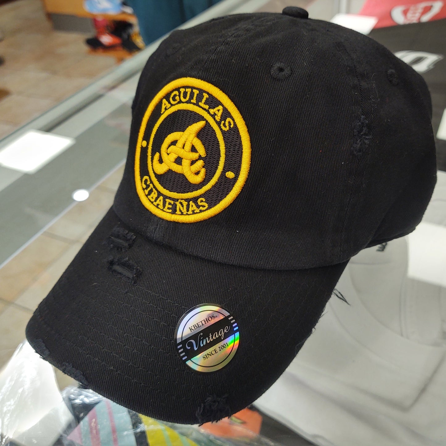 Aguilas Cibaeñas Embroidered Vintage Round-Logo Hat
