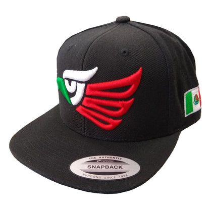 Embroidered Eagle and flag Mexico SLIM LOGO SnapBack hat