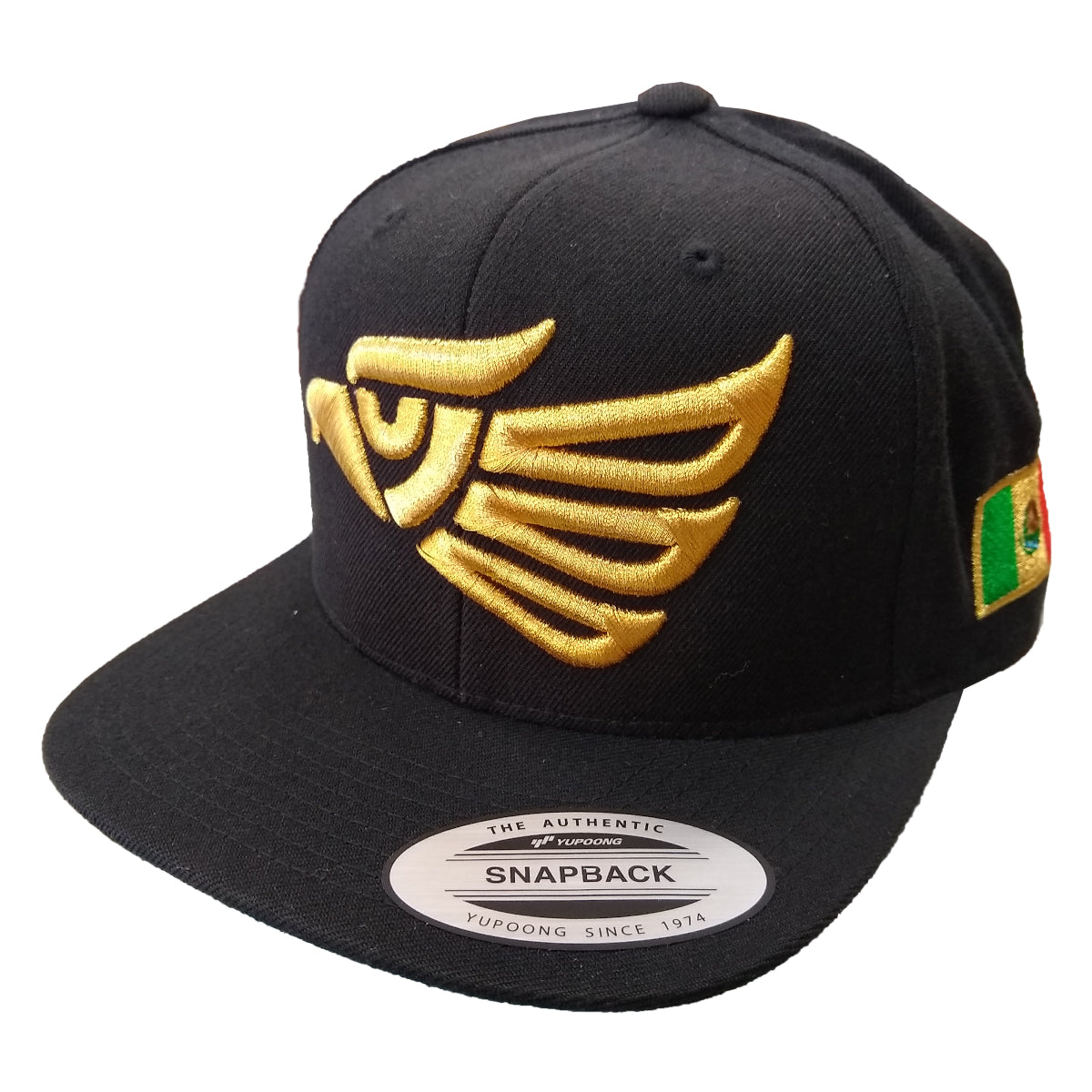 Embroidered Eagle and flag Mexico SLIM LOGO SnapBack hat