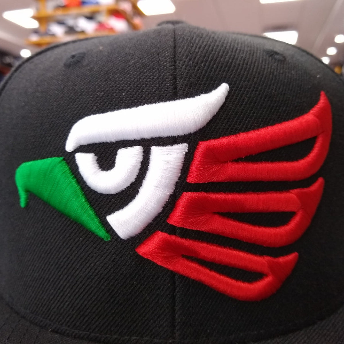 Embroidered Eagle and flag Mexico SLIM LOGO SnapBack hat