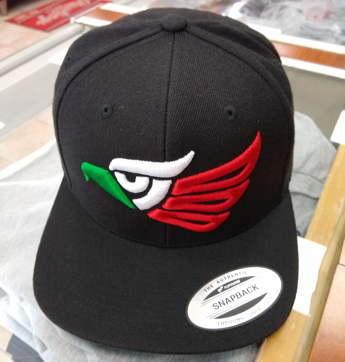 Embroidered Eagle and flag Mexico SLIM LOGO SnapBack hat