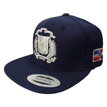 Escudo Republica Dominicana - Dominican Snapback Navy Blue - Metallic SilverHat