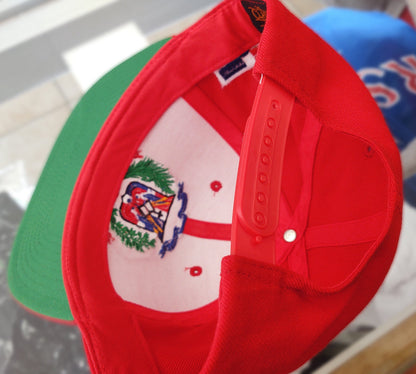 Escudo Republica Dominicana - Dominican Snapback Red - Full Color Hat