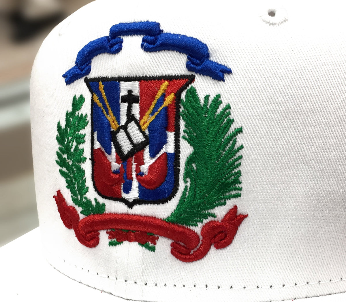 Escudo Republica Dominicana - Dominican Snapback White - Full Color Hat