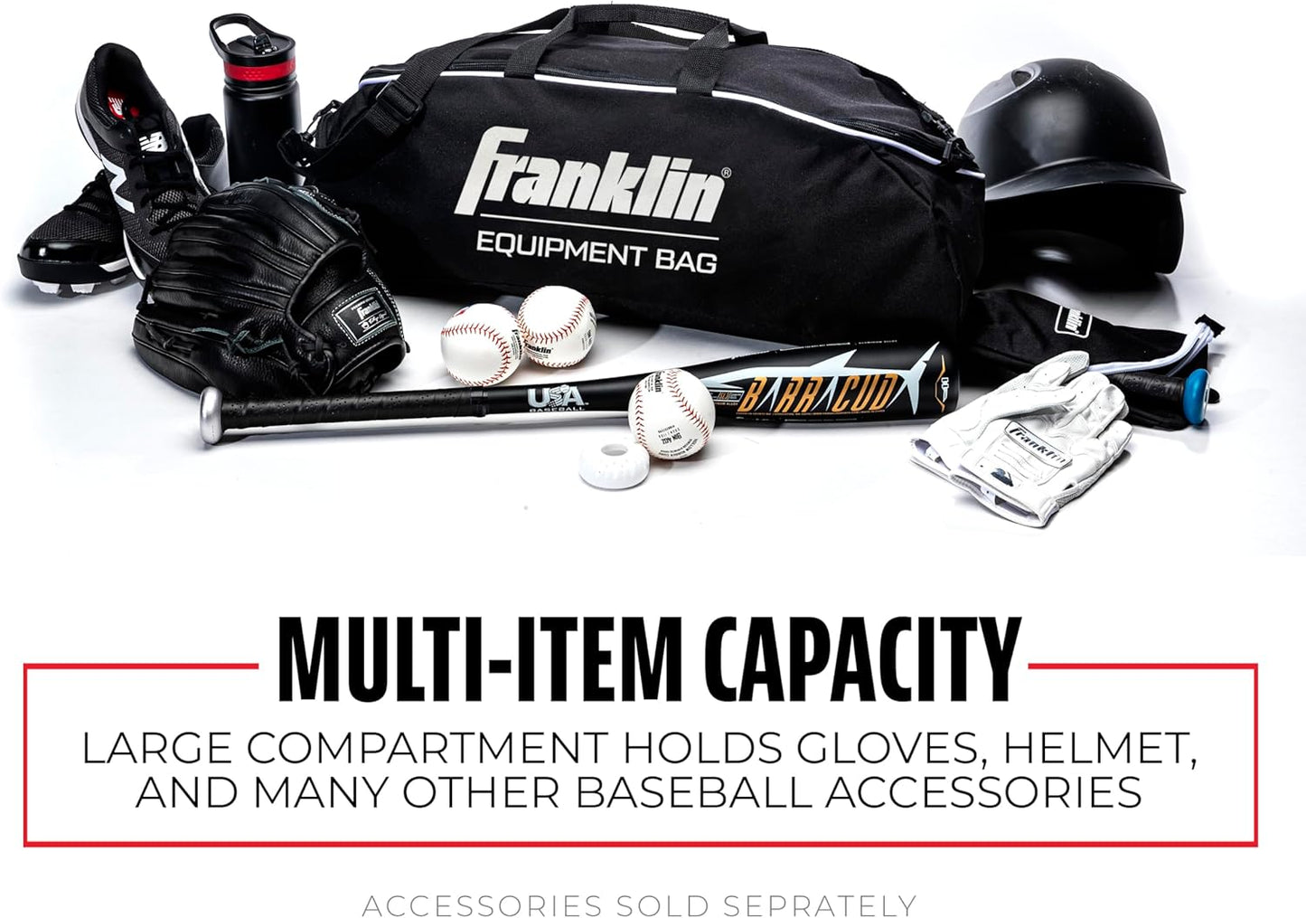 Franklin Sports Junior Baseball Equipment Bag - Stay Organized On and Off the Field