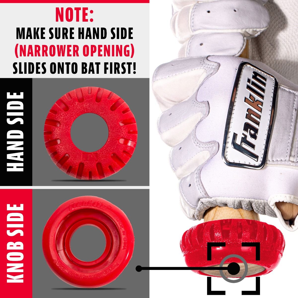 Franklin Sports MLB Gator Grip Baseball Bat Grip Knob