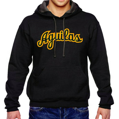 Aguilas Cibaeñas Cursive letters and Black Hooded