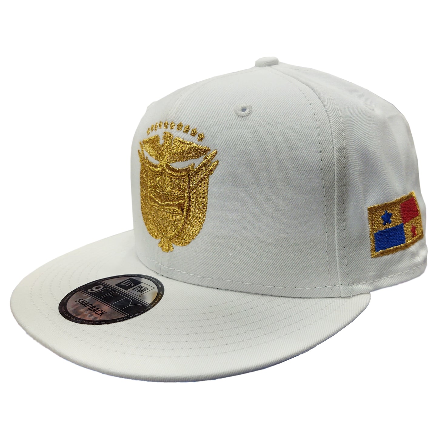 SnapBack Panama Hats with Embroidered Panama Shield and Flag
