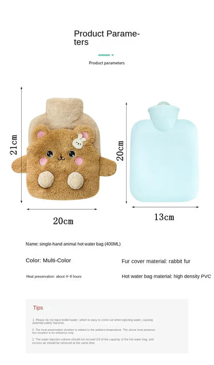 KUSHIE’s SnuggleBud Mini Warmers – 400ml Plush Hot Water Bottles for Cramps, Comfort & Self-Care