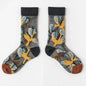 BotaniBabe Sheer Bloom Socks – Embroidered Crystal Silk Socks