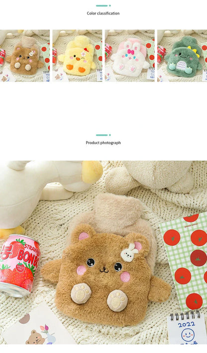 KUSHIE’s SnuggleBud Mini Warmers – 400ml Plush Hot Water Bottles for Cramps, Comfort & Self-Care
