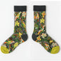 BotaniBabe Sheer Bloom Socks – Embroidered Crystal Silk Socks