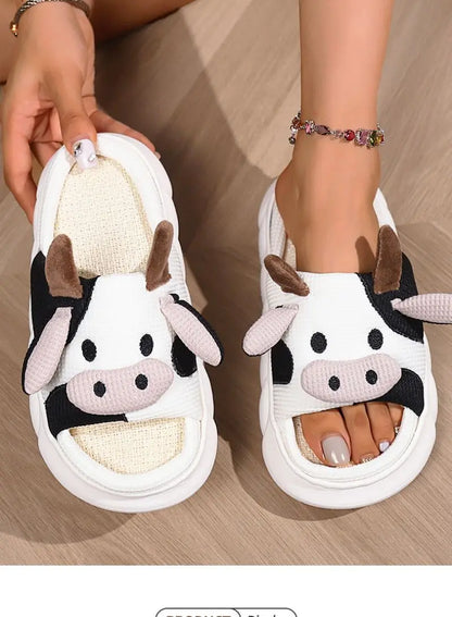 Cozy Cow Cuddles Comfortable Slippers