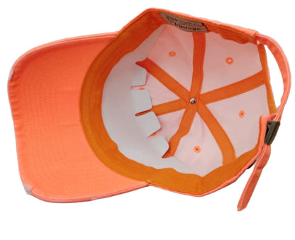 Vintage Adjustable Dominican Shield Neon Orange Hats