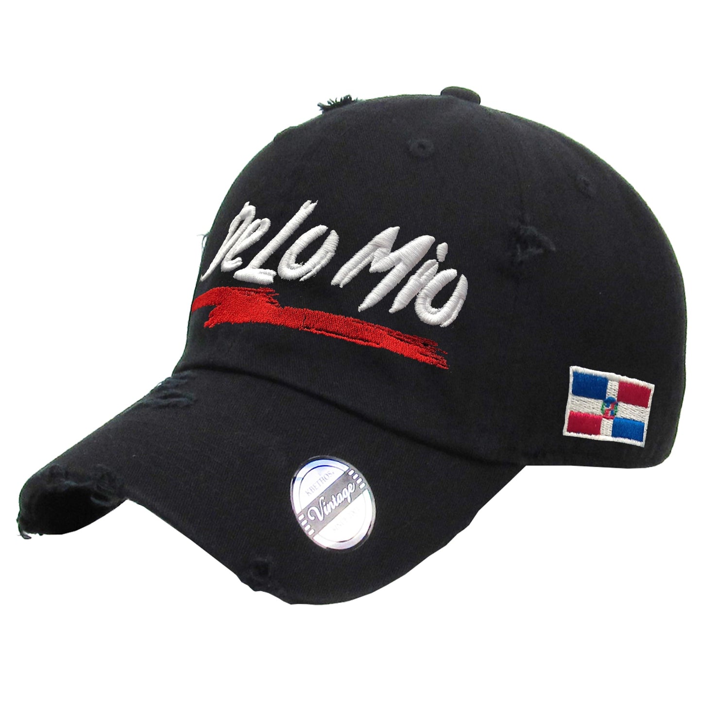 "De lo mio" embroidered  logo Dominican Vintage Hat